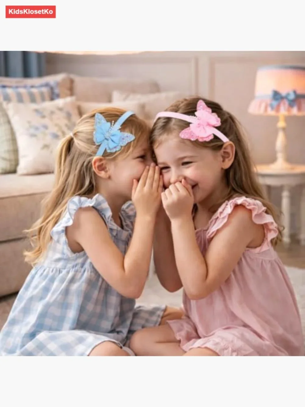 4Pcs Butterfly Headbands with Bow Non Slip Hoops Hair Accessories